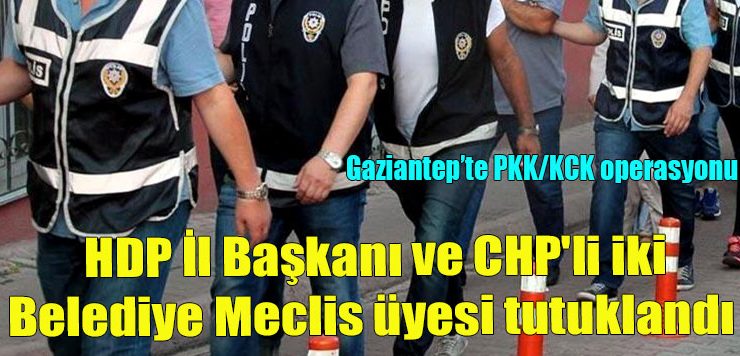 HDP İl Başkanı ve CHP’li iki belediye meclis üyesi tutuklandı
