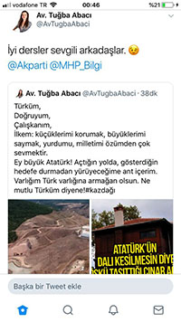 İYİ Parti’li Abacı’dan Kaz Dağları ile ilgili tepkilere destek