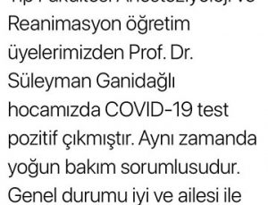 Prof. Dr. Ganidağlı Korona virüse yakalandı