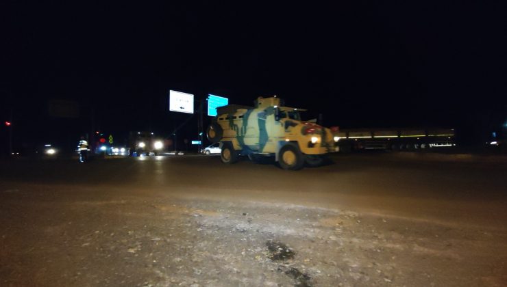 Suriye sınırına askeri araç ve malzeme sevkıyatı