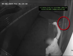 Televizyon hırsızları güvenlik kamerasına yakalandı